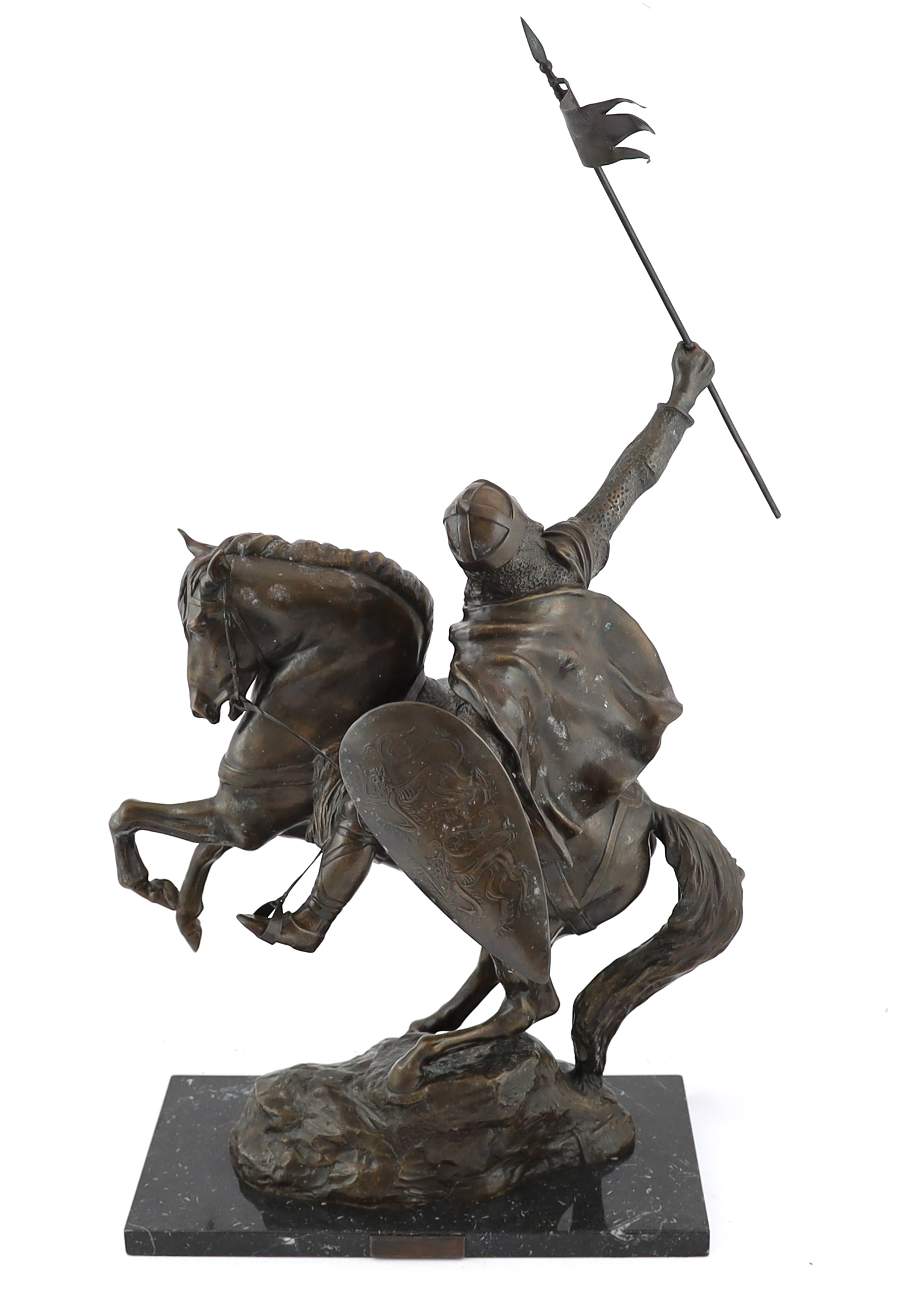 Bernard Winskill (d.1980), a large Royal Worcester foundry bronze equestrian group ‘William the Conqueror’